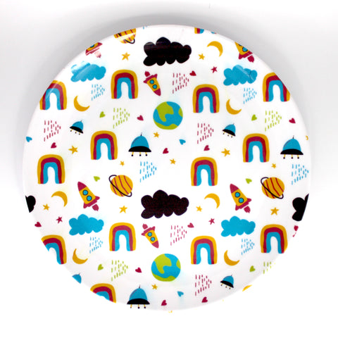 Kids Big Plate (Space Rainbow)