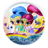 Kids Cartoon Plate (Shimmer and Shine - Magic Carpet)