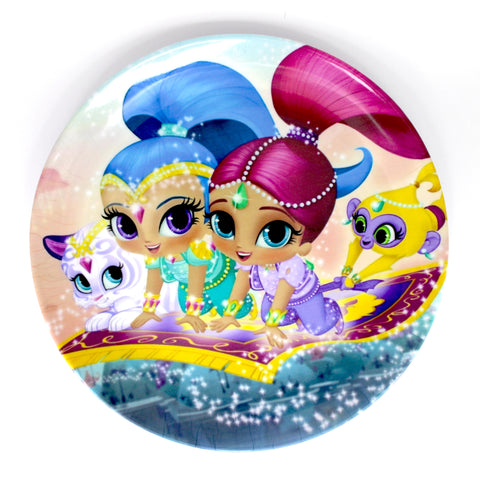 Kids Cartoon Plate (Shimmer and Shine - Magic Carpet)