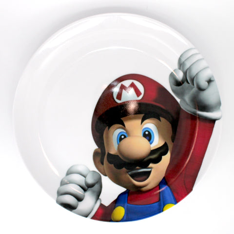 Kids Cartoon Plate (Super Mario - White)