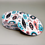 Pack of 6 Round Coasters (Tribal Vibrance)