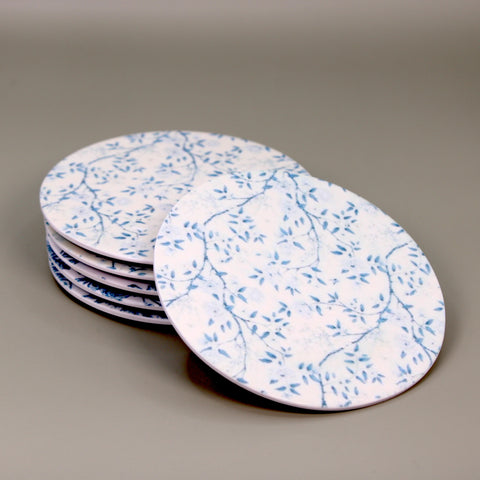 Pack of 6 Round Coasters (Winter Frost)
