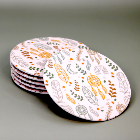 Pack of 6 Round Coasters (Autumn Whisper)