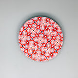 Pack of 6 Round Coasters (Crimson Floralscape)