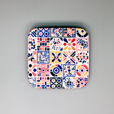 Pack of 6 Square Coasters (Kaleido Tile)