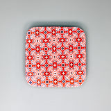Pack of 6 Square Coasters (Crimson Floralscape)