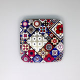 Pack of 6 Square Coasters (Kaleidoscopic Quilt)