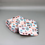 Pack of 6 Square Coasters (Bohemian Bloom)