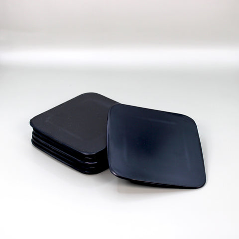 Pack of 6 Square Coasters (Black)