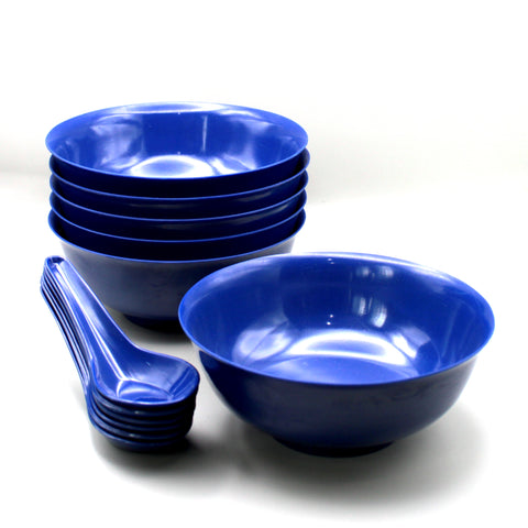 Kanji Bowl Set (6 Pax) - Blue
