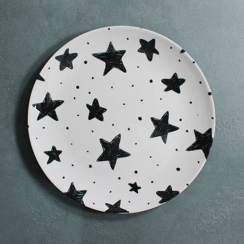 Kids Big Plate (Black Starburst)