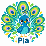 Kids Plate (Pia the Peacock | The Five Star Friends)