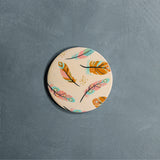 Pack of 6 Round Coasters (Whispering Feathers)