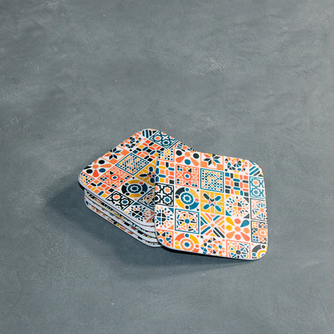 Pack of 6 Square Coasters (Kaleido Tile)
