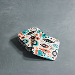 Pack of 6 Square Coasters (Tribal Vibrance)