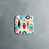 Pack of 6 Square Coasters (Tribal Vibrance)