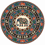 Souvenir Plate (Dumbara Weave & Batik)