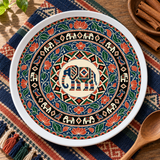 Souvenir Plate (Dumbara Weave & Batik)