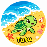 Kids Plate (Tutu the Turtle | The Five Star Friends)