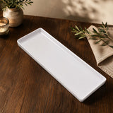 13" x 4.5" Rectangle Platter (White)