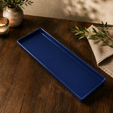 13" x 4.5" Rectangle Platter (Blue)