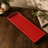13" x 4.5" Rectangle Platter (Red)