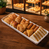 13" x 4.5" Rectangle Platter (White Granite)