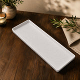 13" x 4.5" Rectangle Platter (White Granite)