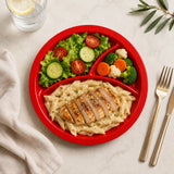 10" Divided Plate (Red)