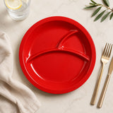 10" Divided Plate (Red)