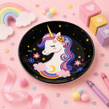 Kids Plate (Unicorn Black)
