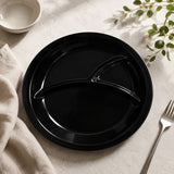 10" Divided Plate (Black)