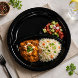 10" Divided Plate (Black)