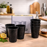 6 Pcs. 300ml Cup Set (Black Granite)