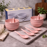 12 Pcs. Classic Soup/ Cereal Bowl Set (Pink)