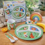 4 Pcs. Kids Divided Plate Set (Animal Kingdom)