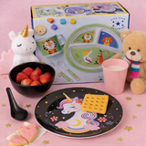 4 Pcs. Kids Tableware Set (Unicorn Black)