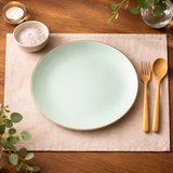 Two Tone Dinner Plate (Green & Beige)