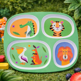 4 Pcs. Kids Divided Tray Set (Animal Kingdom)