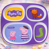 4 Pcs. Kids Divided Tray Set (Peppa Pig III)