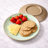 Two Tone Small Plate (Green & Beige)