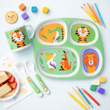 4 Pcs. Kids Divided Tray Set (Animal Kingdom)