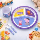4 Pcs. Kids Divided Plate Set (Peppa Pig III)