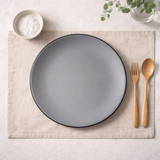 Two Tone Dinner Plate (Grey & Black)