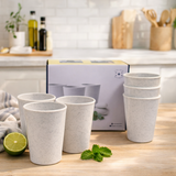6 Pcs. 300ml Cup Set (White Granite)
