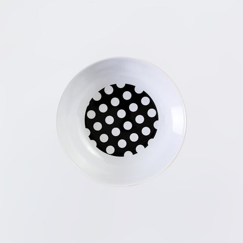 Black Polka Dots Soup / Cereal Bowl